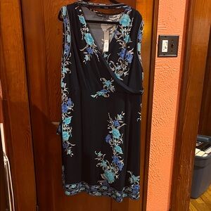 Apt. 9 Navy and White Patterned dress